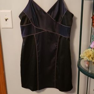 Black blue dress large